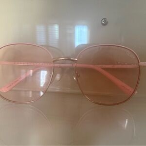 Quay Australia Rose Pink Aviator Sunglasses